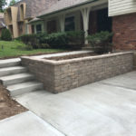 concrete driveway steps