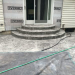 decorative concrete patio steps