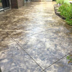 stamped and stained concrete patio kc