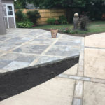 stamped and stained concrete patio leawood