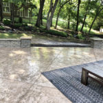 stamped and stained concrete patio overland park