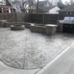 stamped and stained concrete patio Mission KS 1