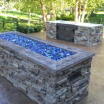 outdoor decorative fireplace