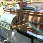 outdoor kitchen concrete counter top