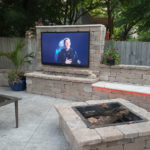 concrete outdoor living space
