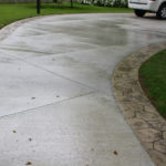 decorative concrete driveway