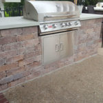 outdoor kitchen concrete patio