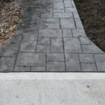 stamped concrete sidewalk