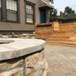 concrete patio plus firepit