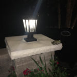 concrete pillar plus light