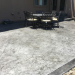 stained concrete patio