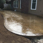 stamped and stained concrete patio