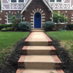 stamped concrete steps