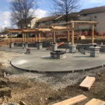 concrete patio for outdoor kitchen