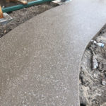 new concrete sidewalk