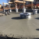 stamped and stained concrete patio